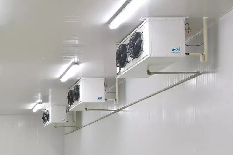 Commercial refrigeration installation by Frostbite Services in Norwich, featuring advanced cooling units in a pristine facility.